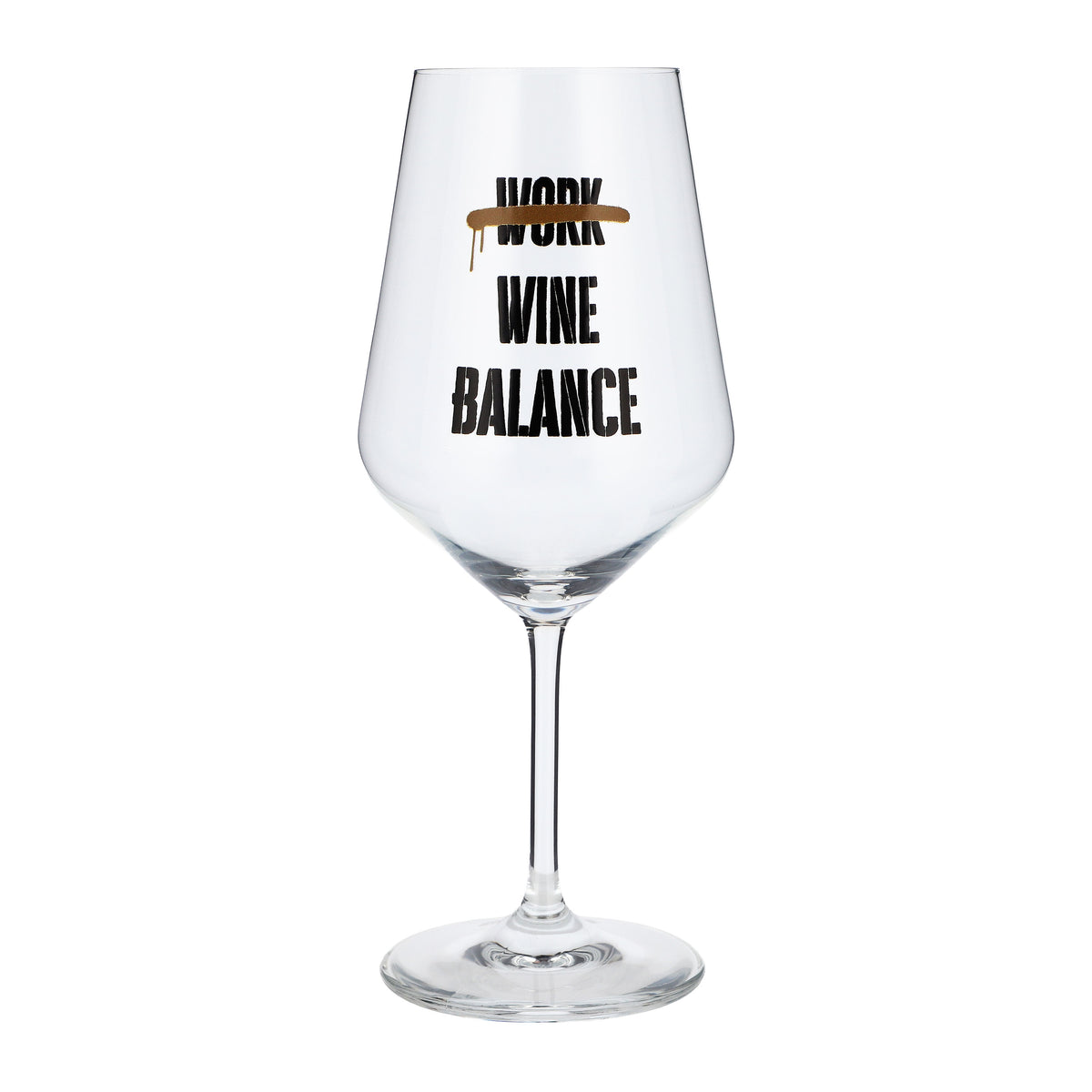 Sipply Wine Glass with "Work Wine Balance" Saying, 0.5 L – View 2