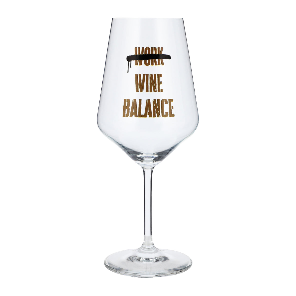 Sipply Wine Glass with "Work Wine Balance" Saying, 0.5 L – View 2
