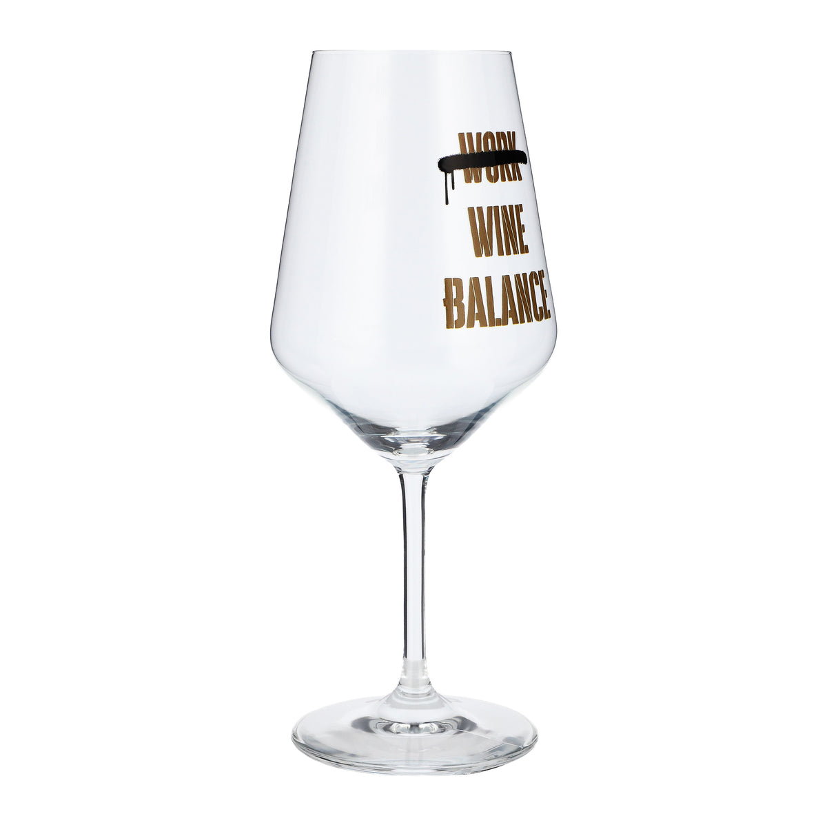 Sipply Wine Glass with "Work Wine Balance" Saying, 0.5 L – View 6