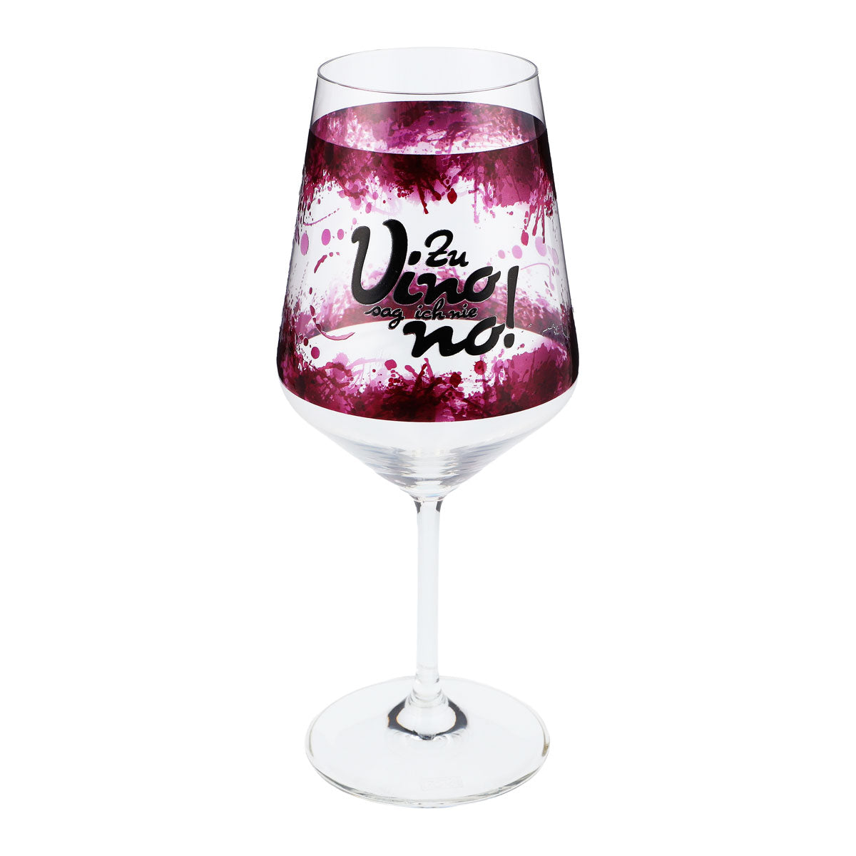 Sipply wine glass with slogan "I never say no to wine!" 0.5 l with transparency effect – View 8