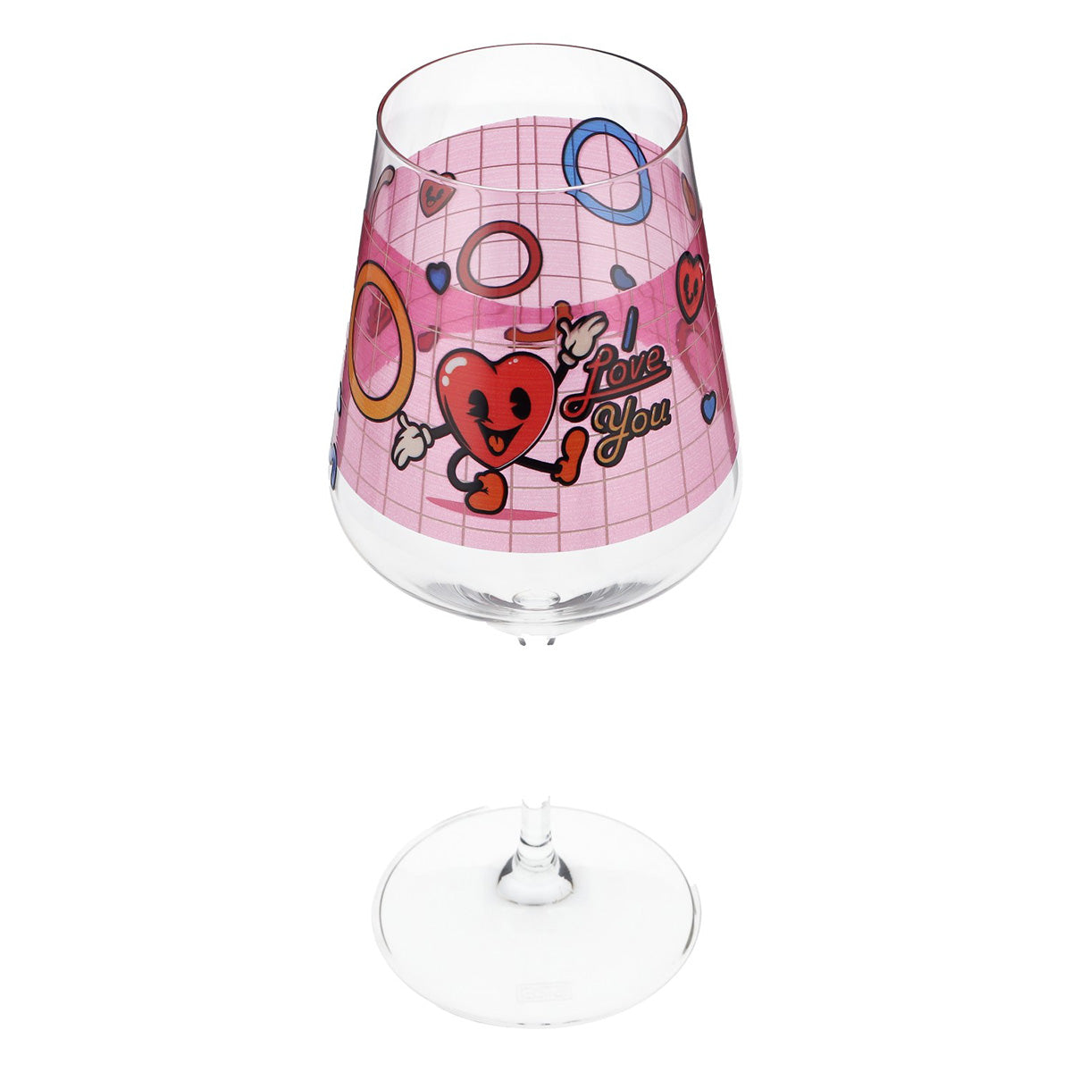 Sipply wine glass for Valentine's Day "I Love You" heart gift 0.5l with transparency effect – View 9