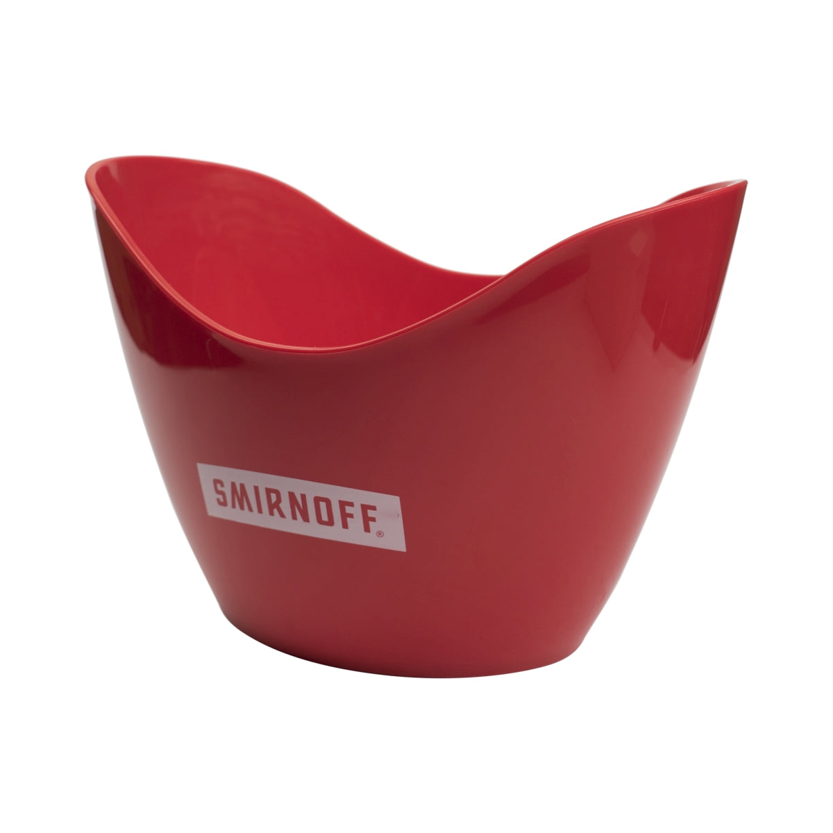 Smirnoff Vodka Bottle Cooler Red Ice Box Cooler Ice Bucket Bar Red White Ice Cubes Home Bar – View 3