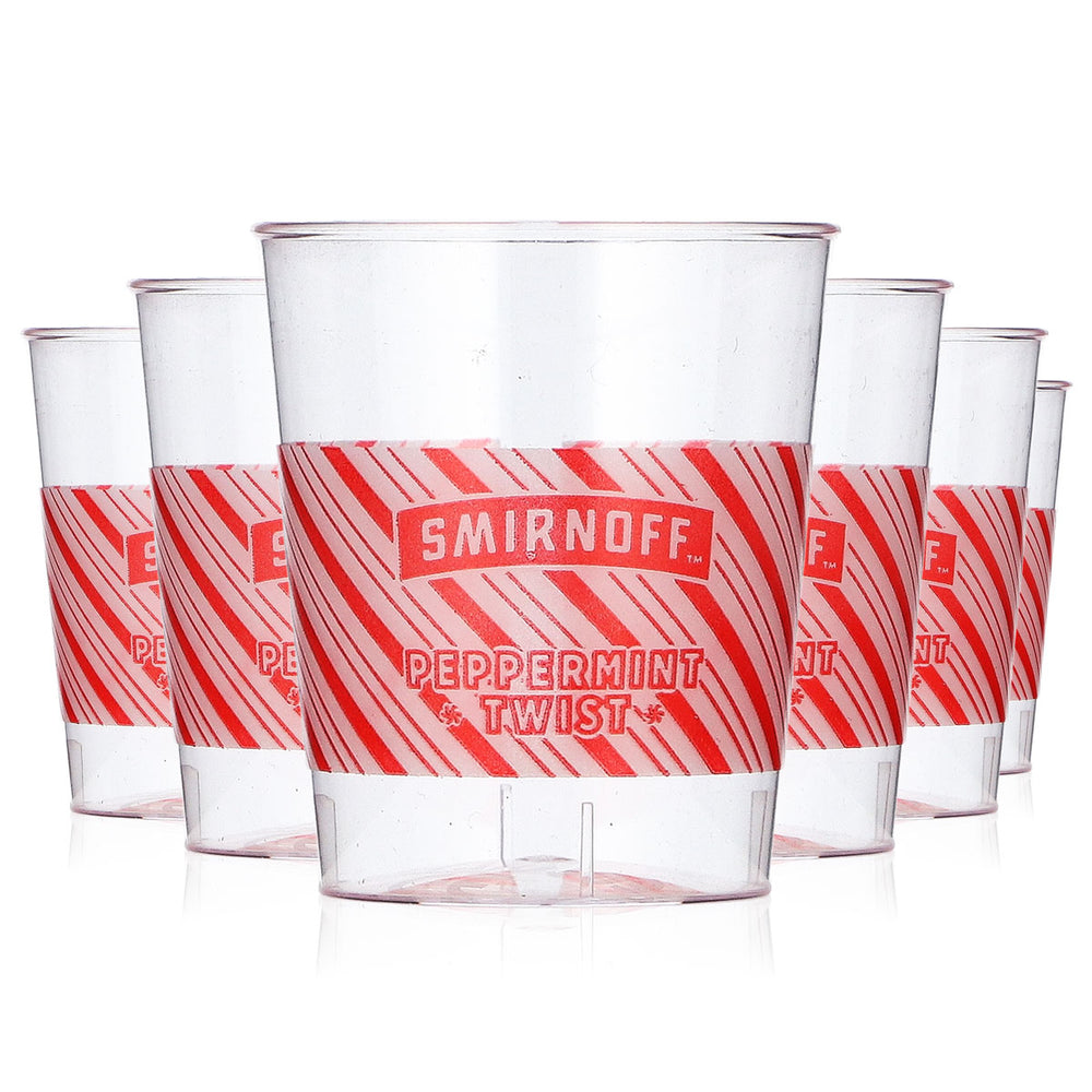 Smirnoff Vodka Glass, 50-pack, 0.02 L, Peppermint Twist, Disposable Plastic Cups