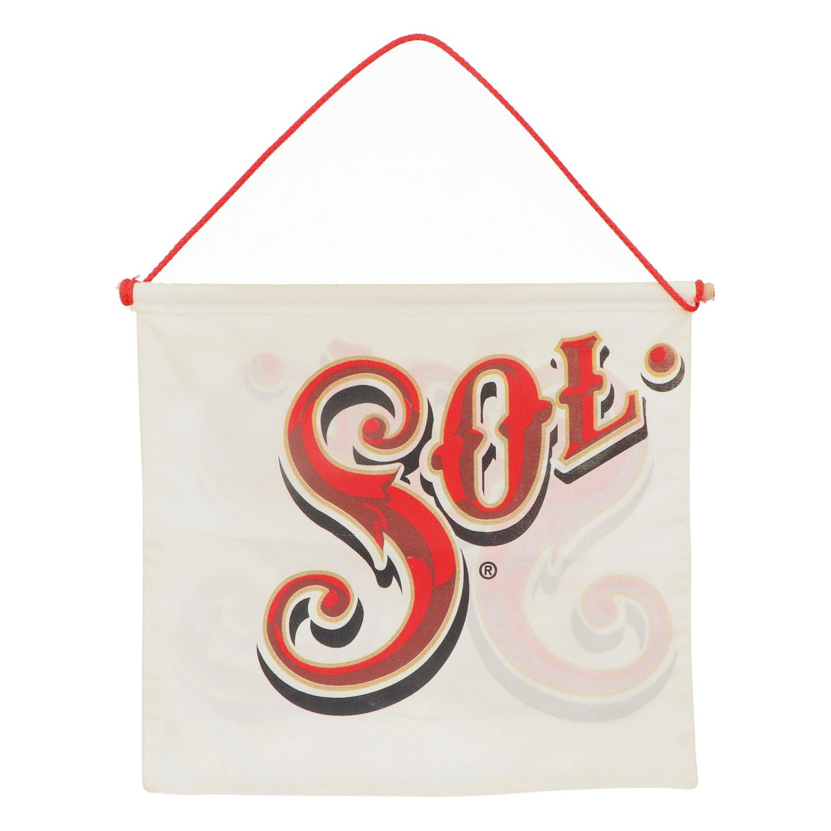 Sol Beer Mini Advertising Banner Hanger Flag Banner Tape White