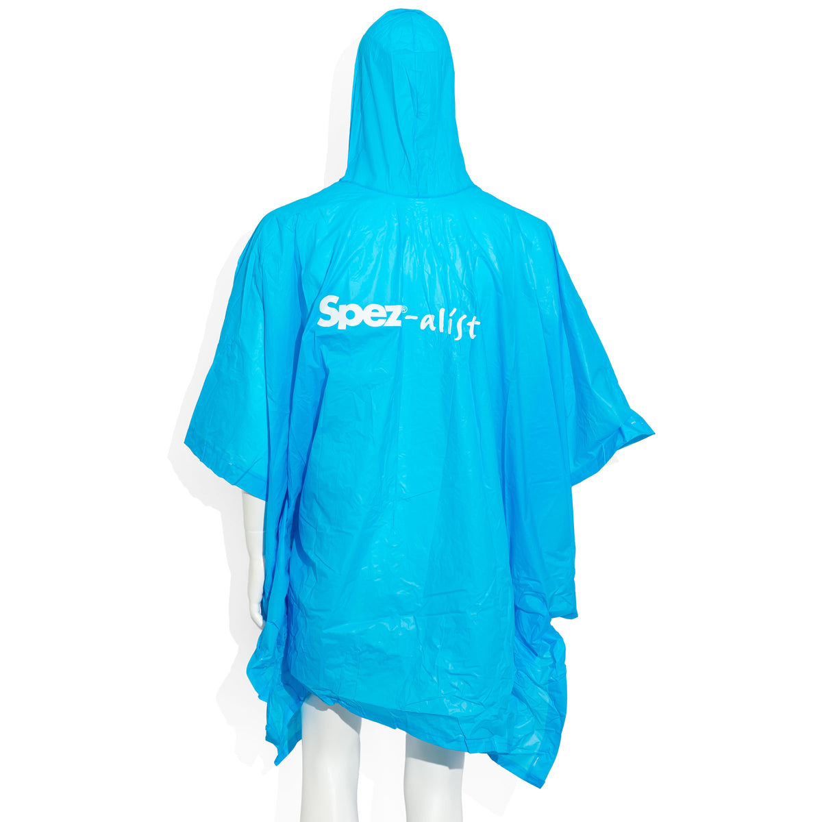 Spezi Soft Drink Glass, Blue; Spezi Logo Polyester Rain Poncho – View 3