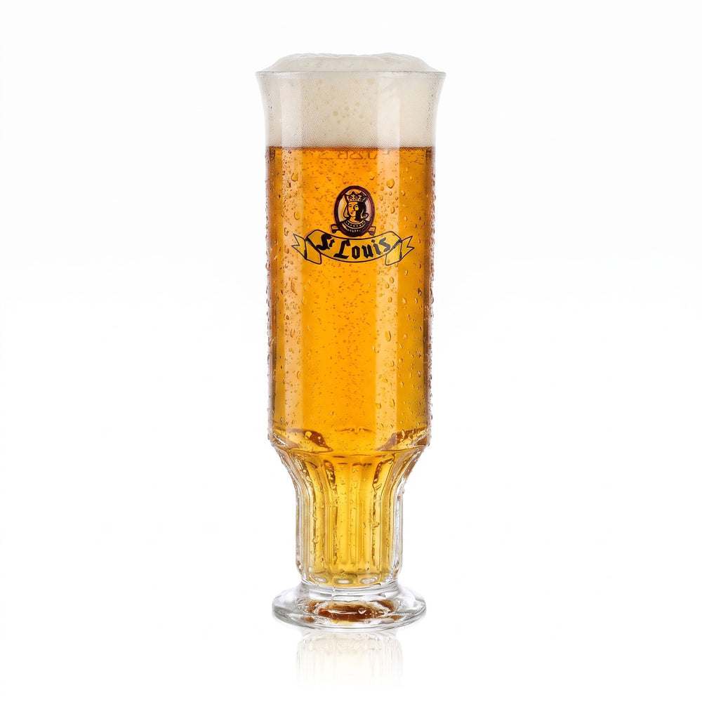 St. Louis Beer Glass, 0.25 L, Goblet, Relief Design, VMC France