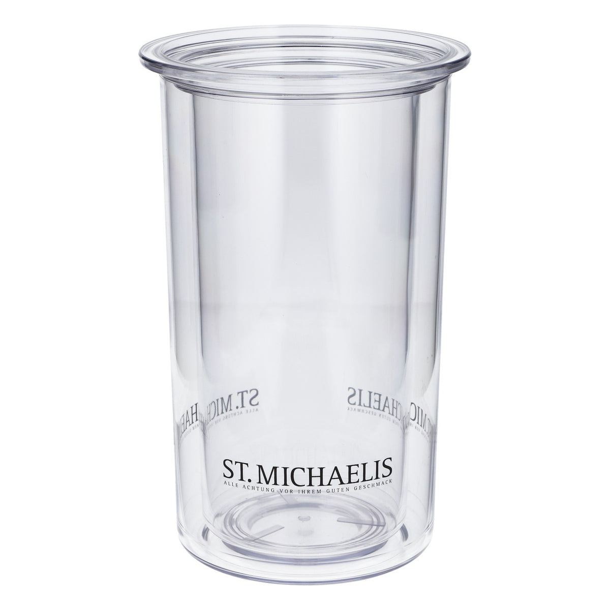 St. Michaelis Water Bottle Cooler, Acrylic, Transparent, Double-Walled, Elegant