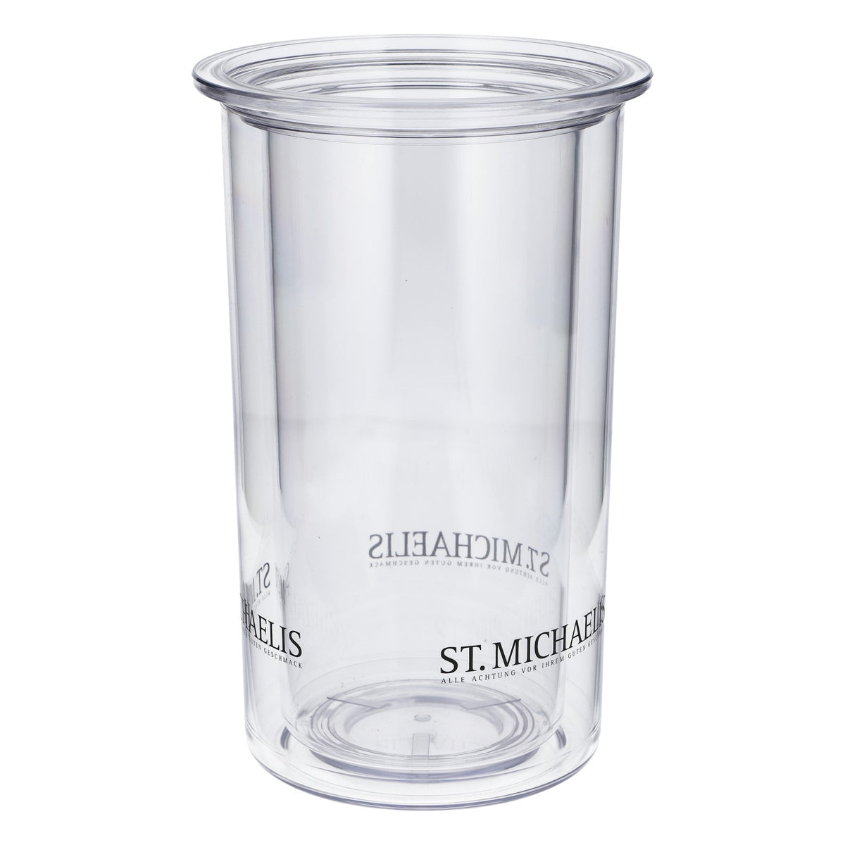 St. Michaelis Water Bottle Cooler, Acrylic, Transparent, Double-Walled, Elegant – View 2