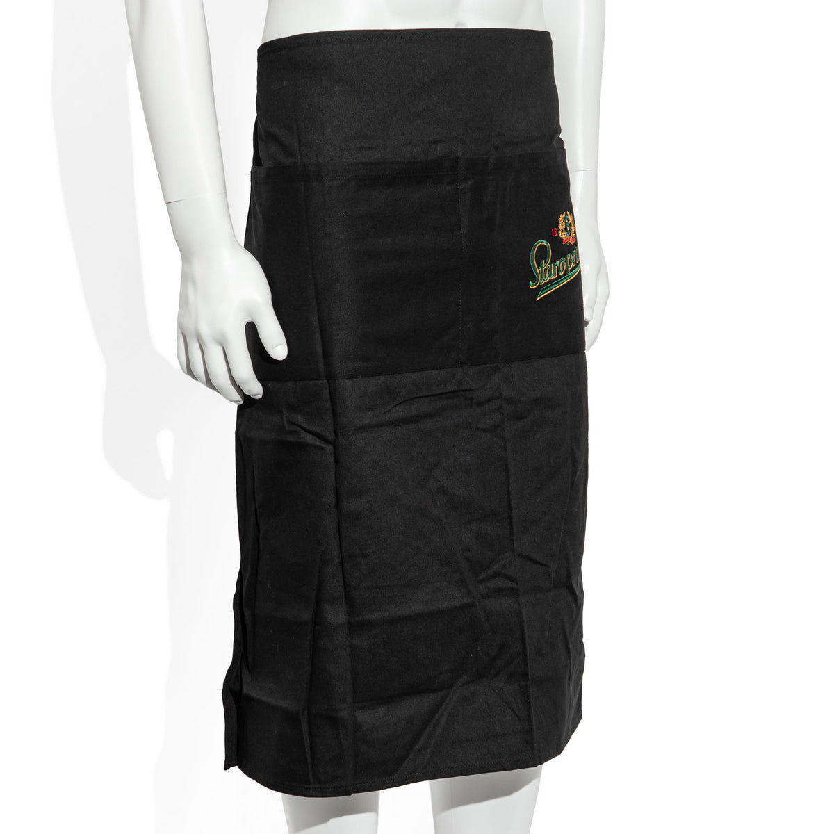 Staropramen Beer Glass Mixed-Fabric Waiter's Apron Bistro Apron, Short, Black – View 2
