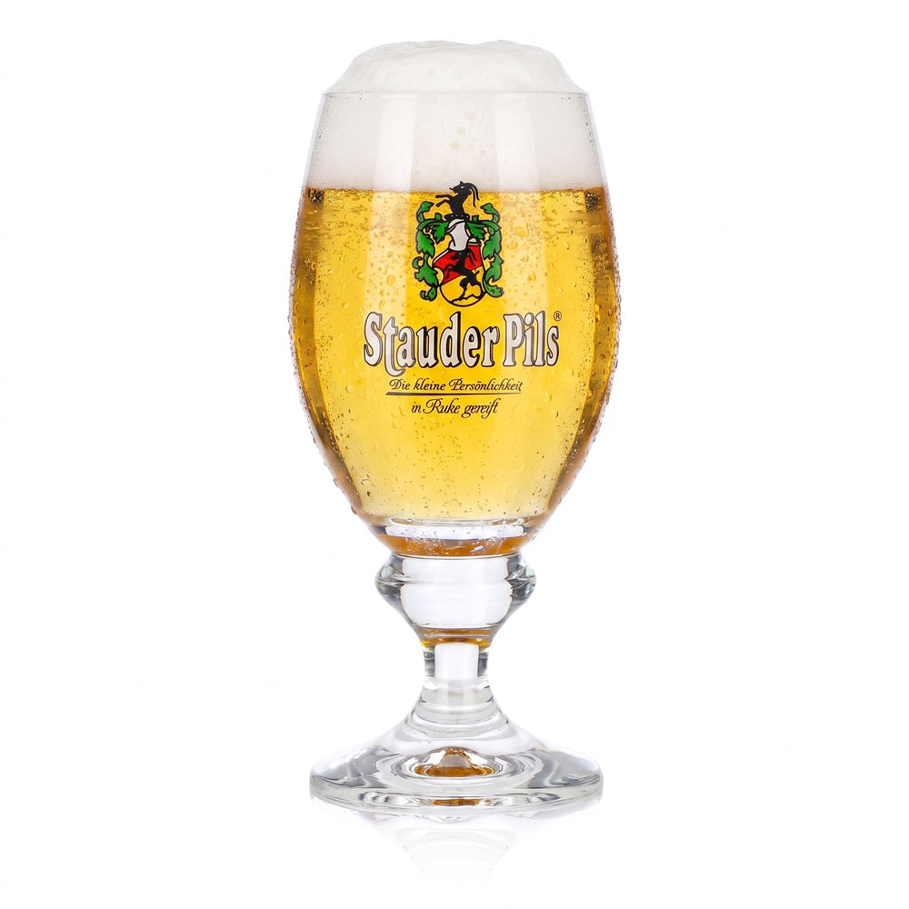 Stauder Beer Glass, 0.2 L, Goblet, Stauder Pils Logo, Rastal