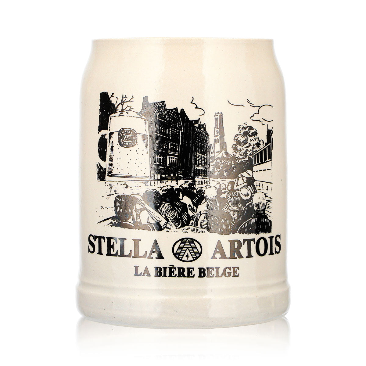 Stella Artois Beer Glass, Earthenware Mug, 0.5 L, "La Bière Belge" City, Stoneware – View 2