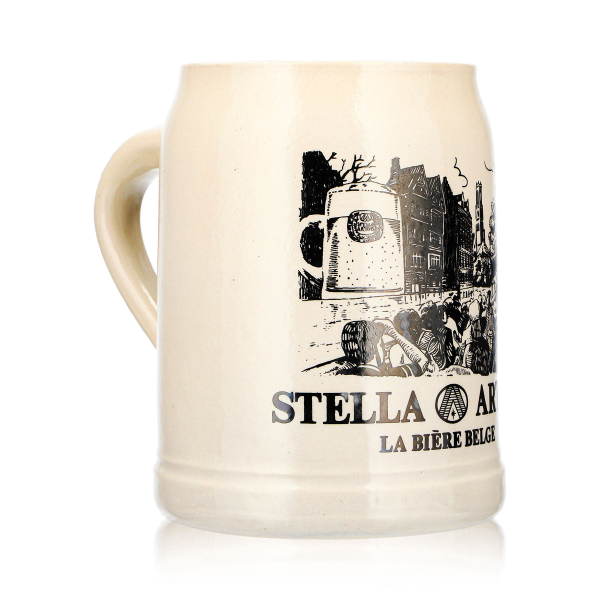Stella Artois Beer Glass, Earthenware Mug, 0.5 L, "La Bière Belge" City, Stoneware – View 3