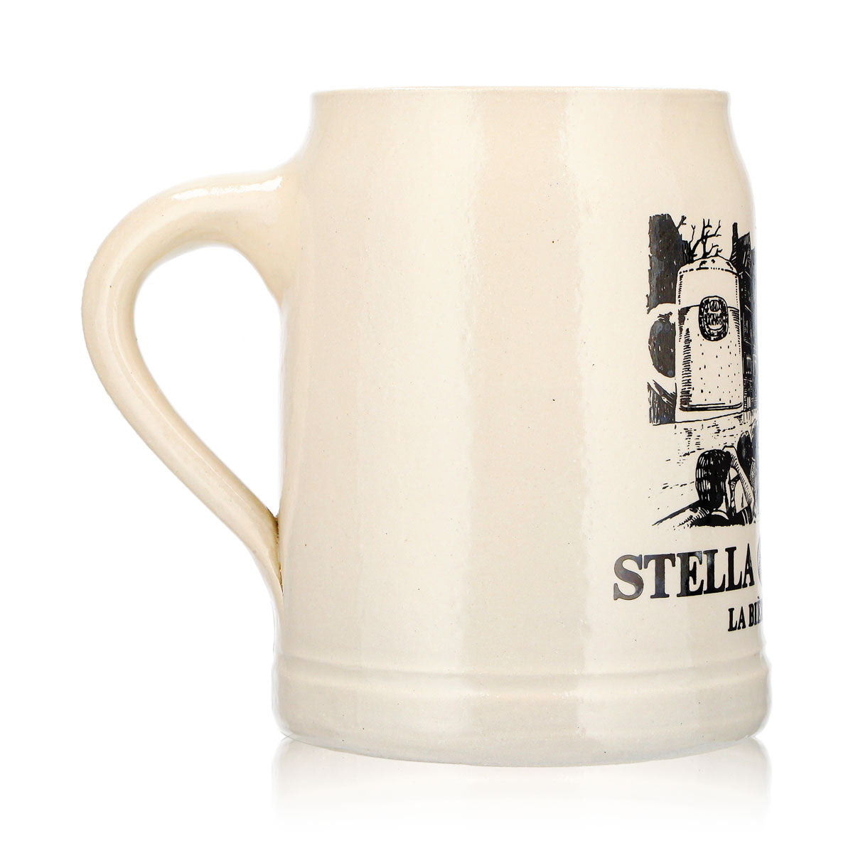 Stella Artois Beer Glass, Earthenware Mug, 0.5 L, "La Bière Belge" City, Stoneware – View 4