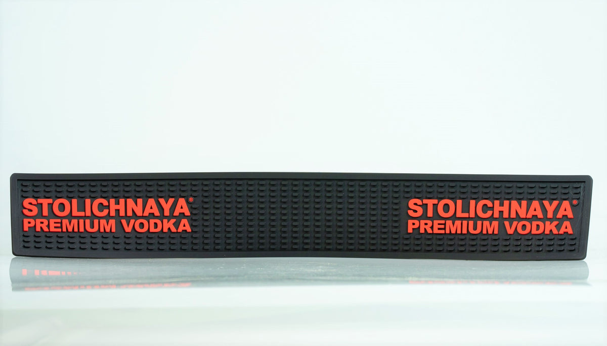 Stolichnaya Vodka Bar Mat Drip Mat Bar Accessories Black