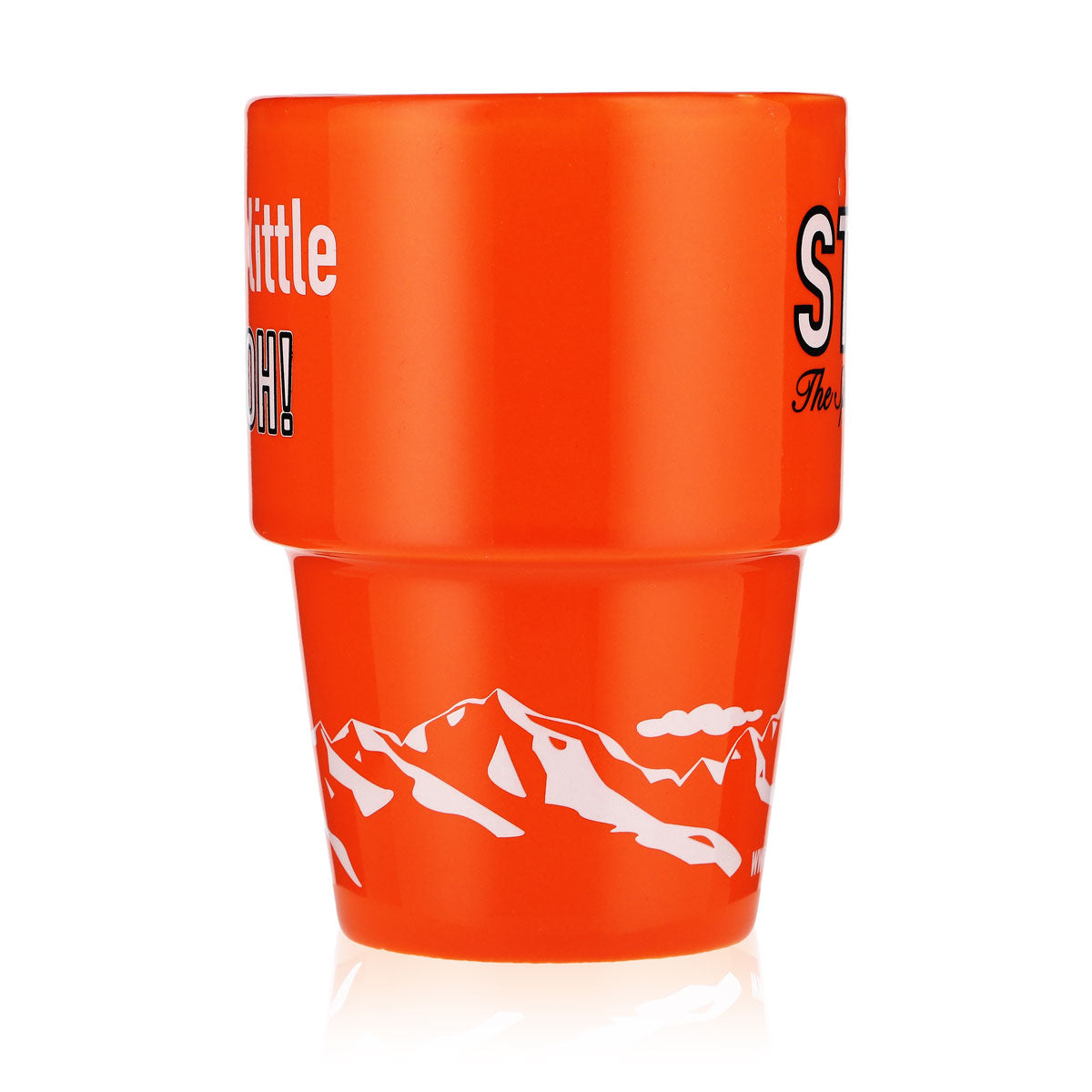 Stroh Rum Glass Ceramic Mug Coffee Mug Orange "Add a little STROH!" – View 3