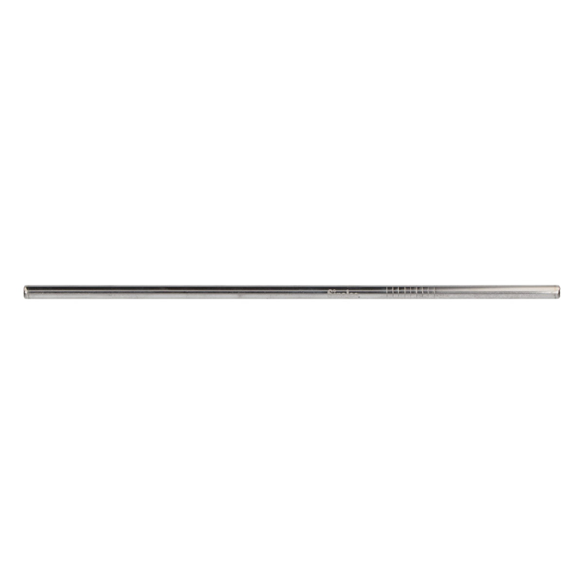 "Steel" "Seinalco" Straw, Silver/Beige, includes cleaning brush and pouch – View 2