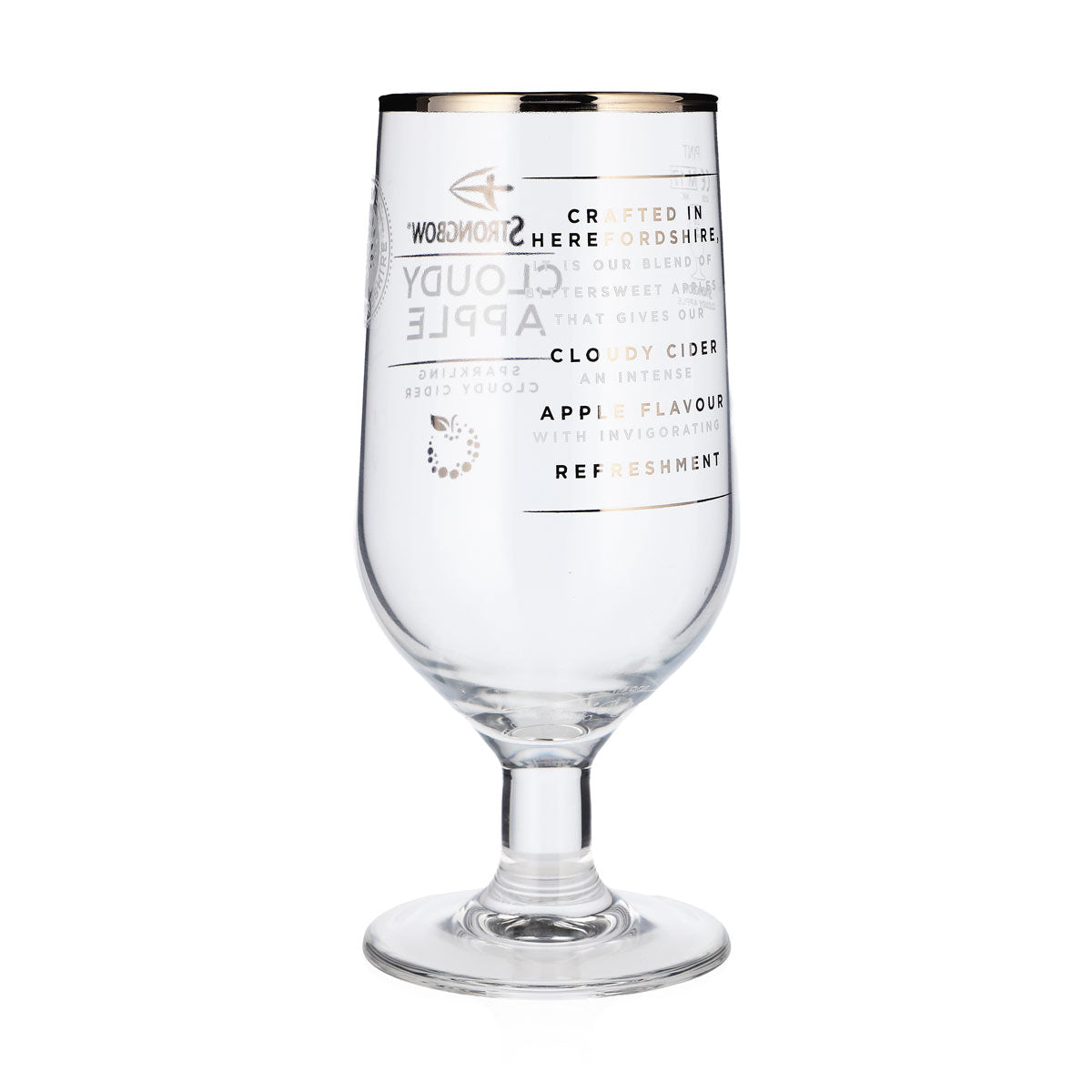 Strongbow Beer Glass Cider Glasses Beer Glasses Tulip 0.58l Gold Rim – View 4
