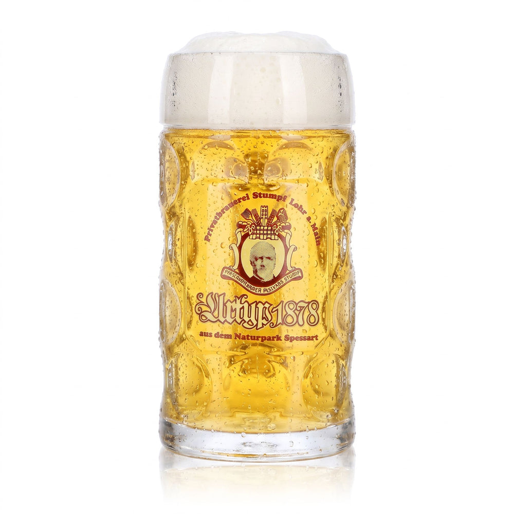 Stumpf Beer Glass, Jug, Beer Mug, 0.25 L, Urtyp 1878, Stumpf Private Brewery, Relief Design