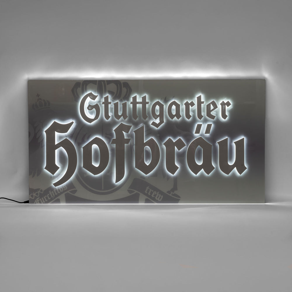 Stuttgarter Hofbräu Beer LED Neon Sign Illuminated Advertising Sign incl. Power Supply 90x47cm