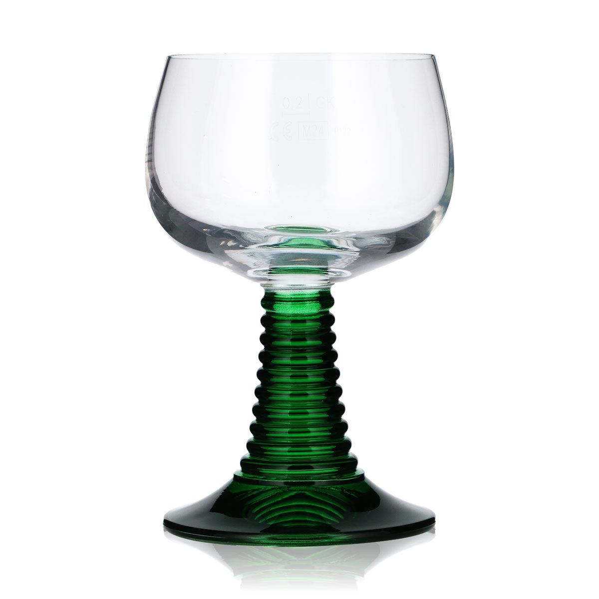 Table Roc Wine Glass, Roman-Style, 0.2 L, Green Base