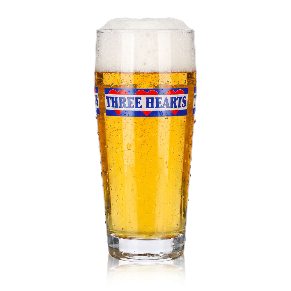 Three Hearts Beer Glass, 0.49 L, Krönleins Bryggeri