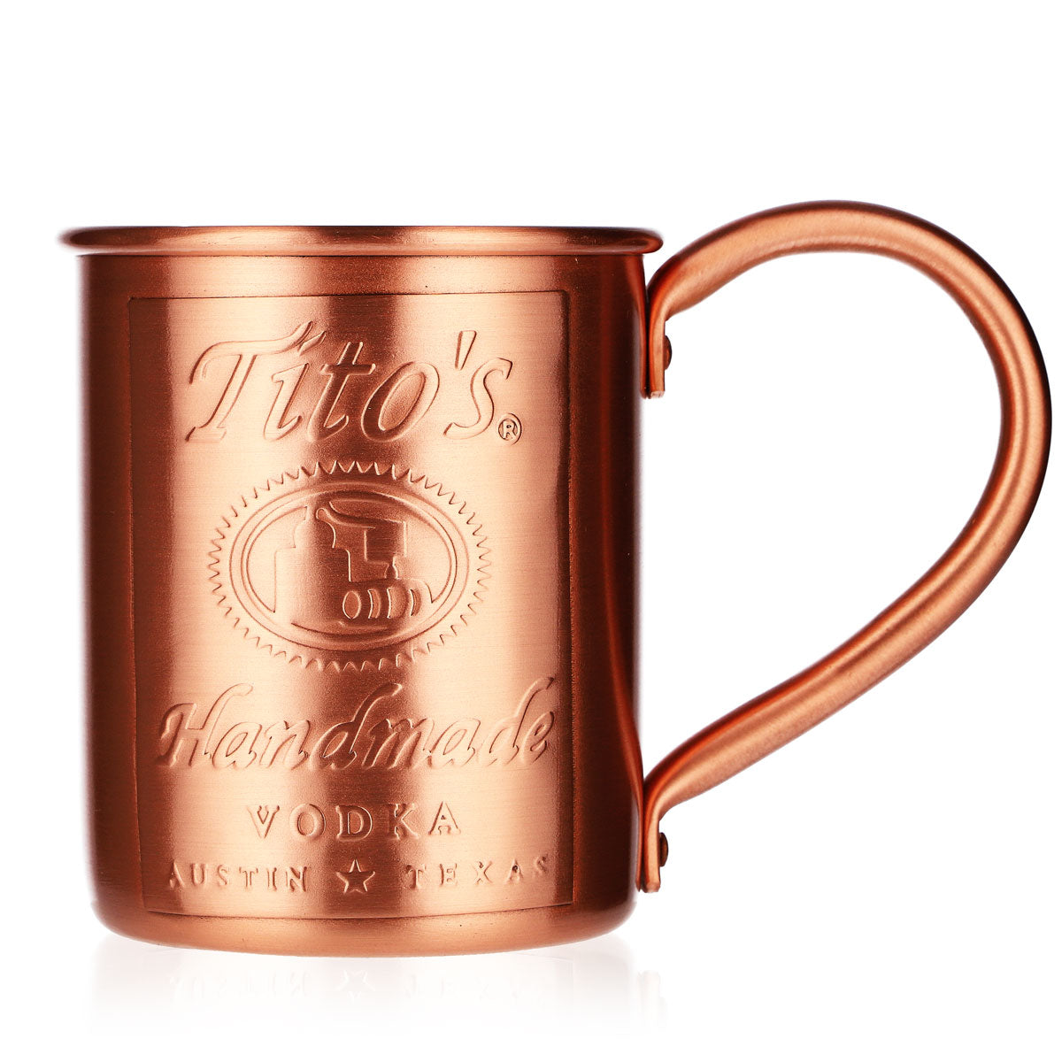 Tito's Vodka Glass with Handle, Copper Cup