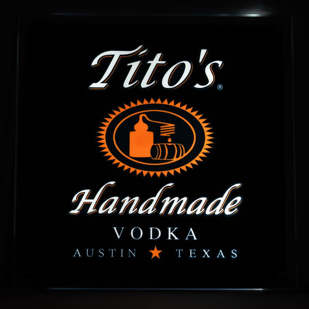 Titos Vodka Neon Sign Luminated LED Wall Sign 51x51cm Bar Decoration Merchandise