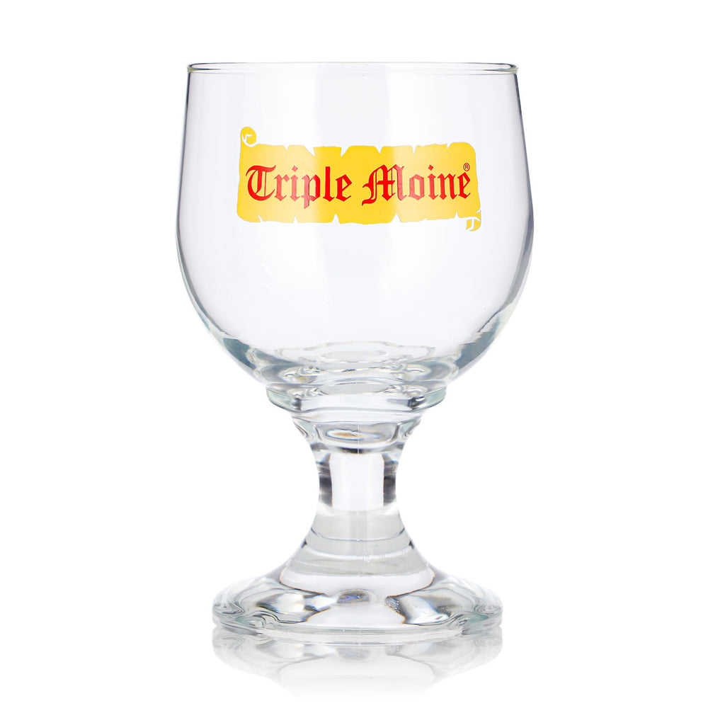 Triple Moine Beer Glass, 0.25 L, Goblet, Yellow Logo, Durabor Trophy