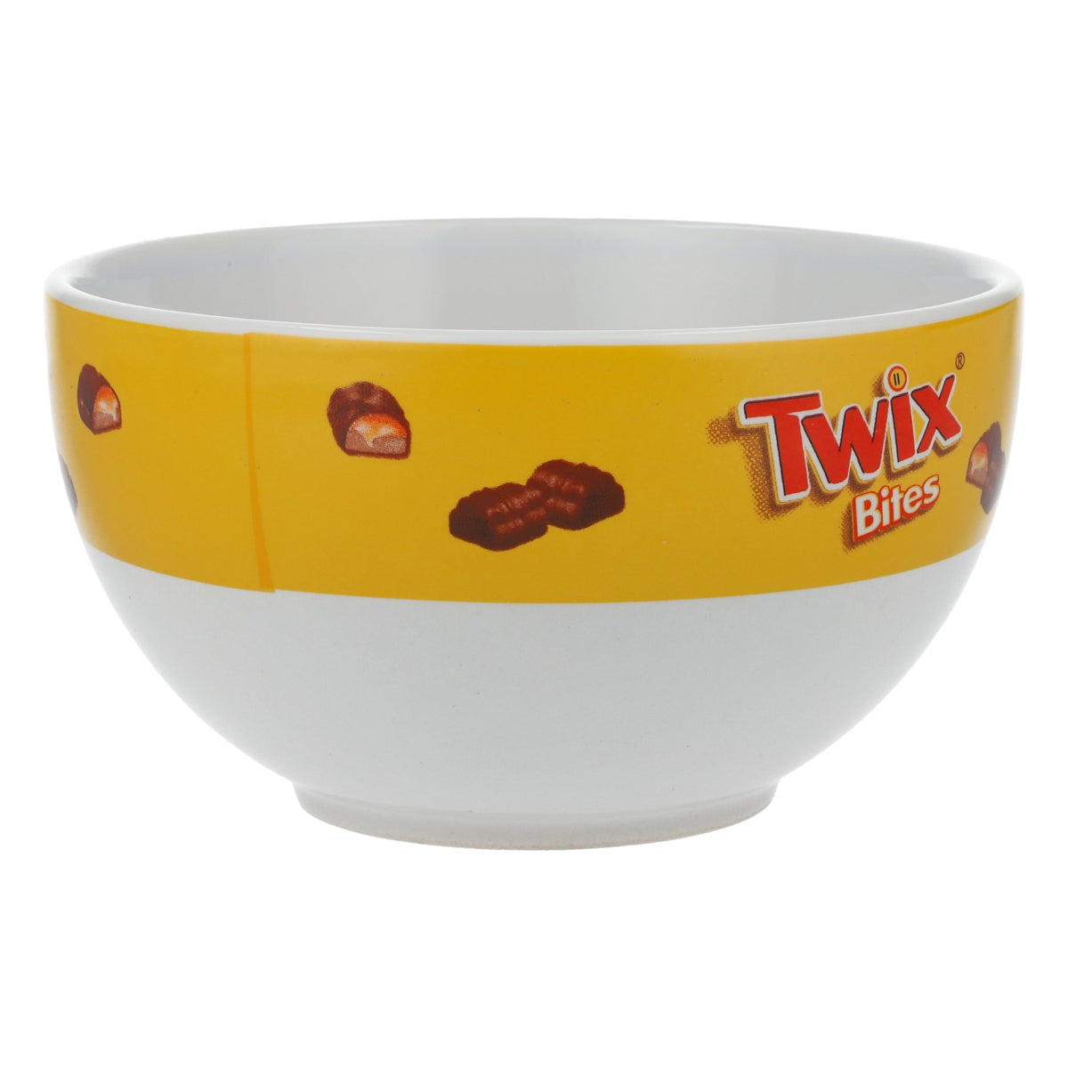 Twix candy cereal bowl snack bowl white/yellow Have you shared today? – View 2