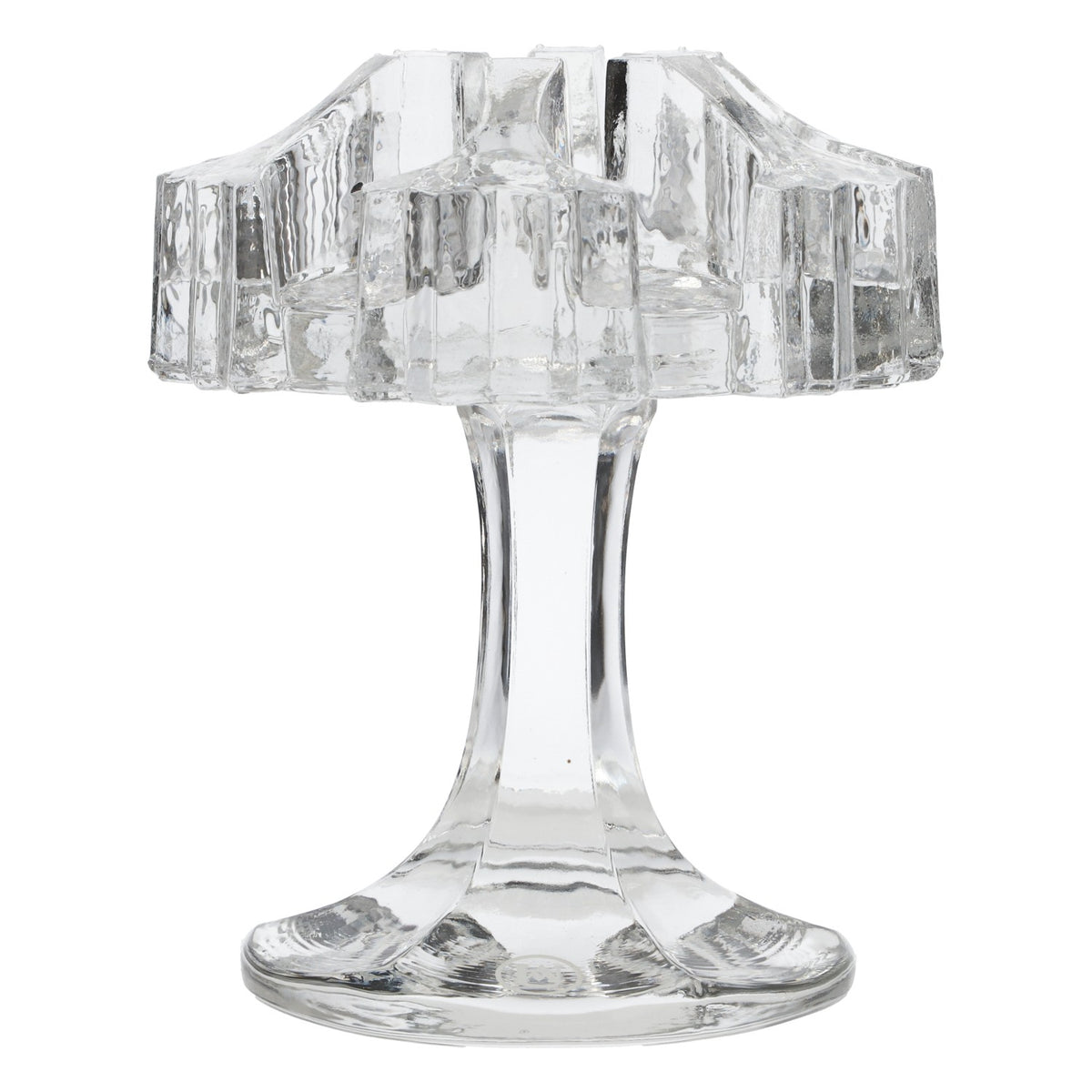Underberg liqueur glass stand, set of 6 lead crystal bottle holders, "Printed in Italy"