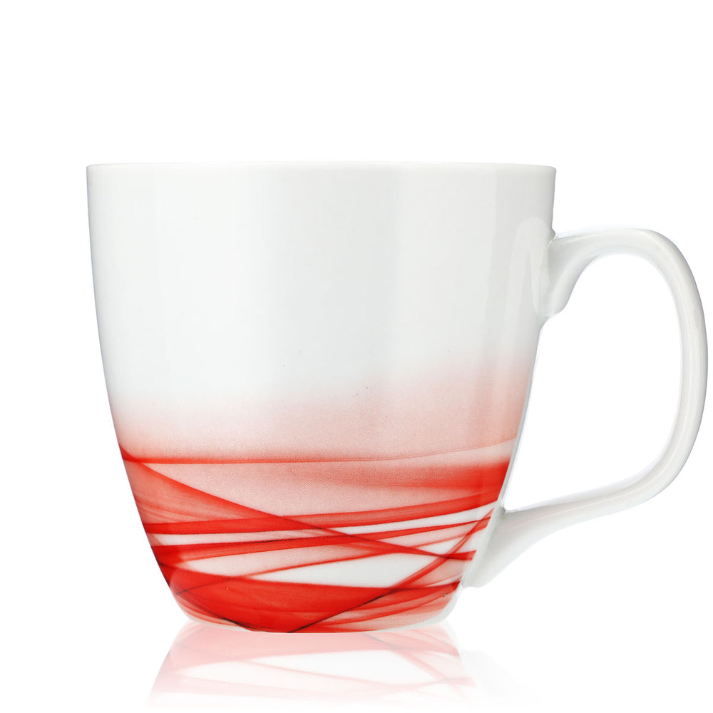 Unilever Mug Coffee Mug Porcelain Glass 0.4l Cup White/Red