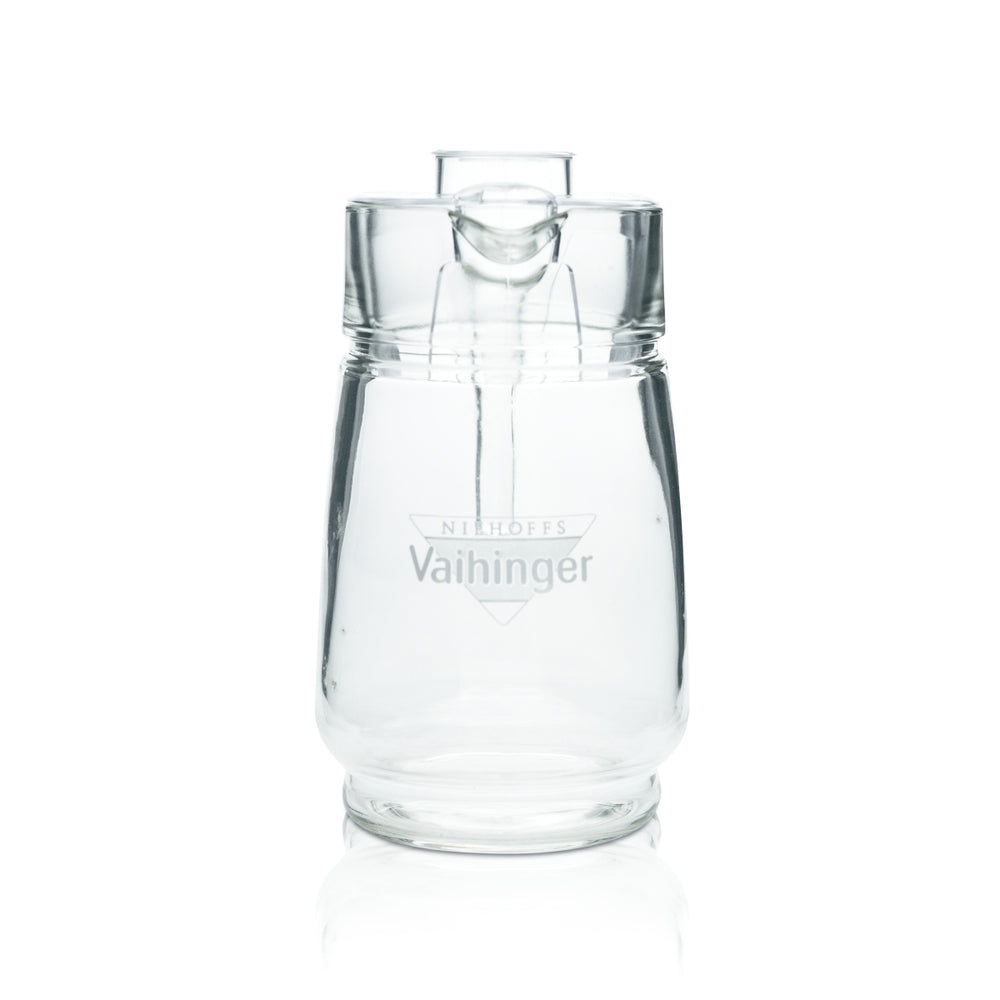 Vaihinger Juice Carafe 1l Glass Lid Jug Pourer Pot Bowl Drinks Glasses