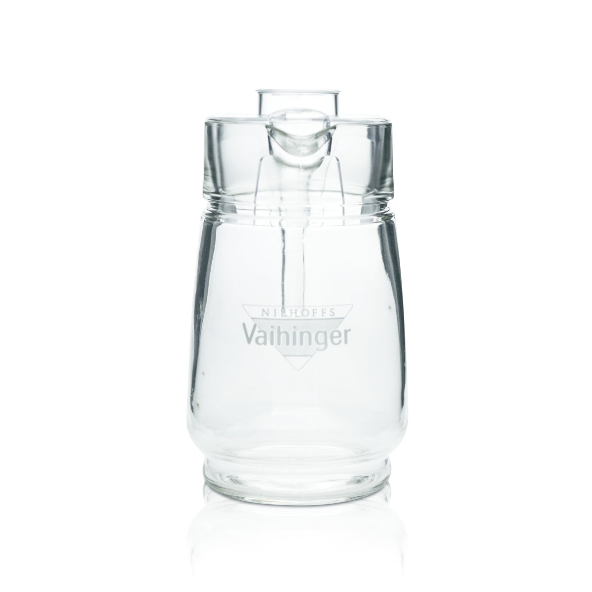 Vaihinger Juice Carafe 1l Glass Lid Jug Pourer Pot Bowl Drinks Glasses