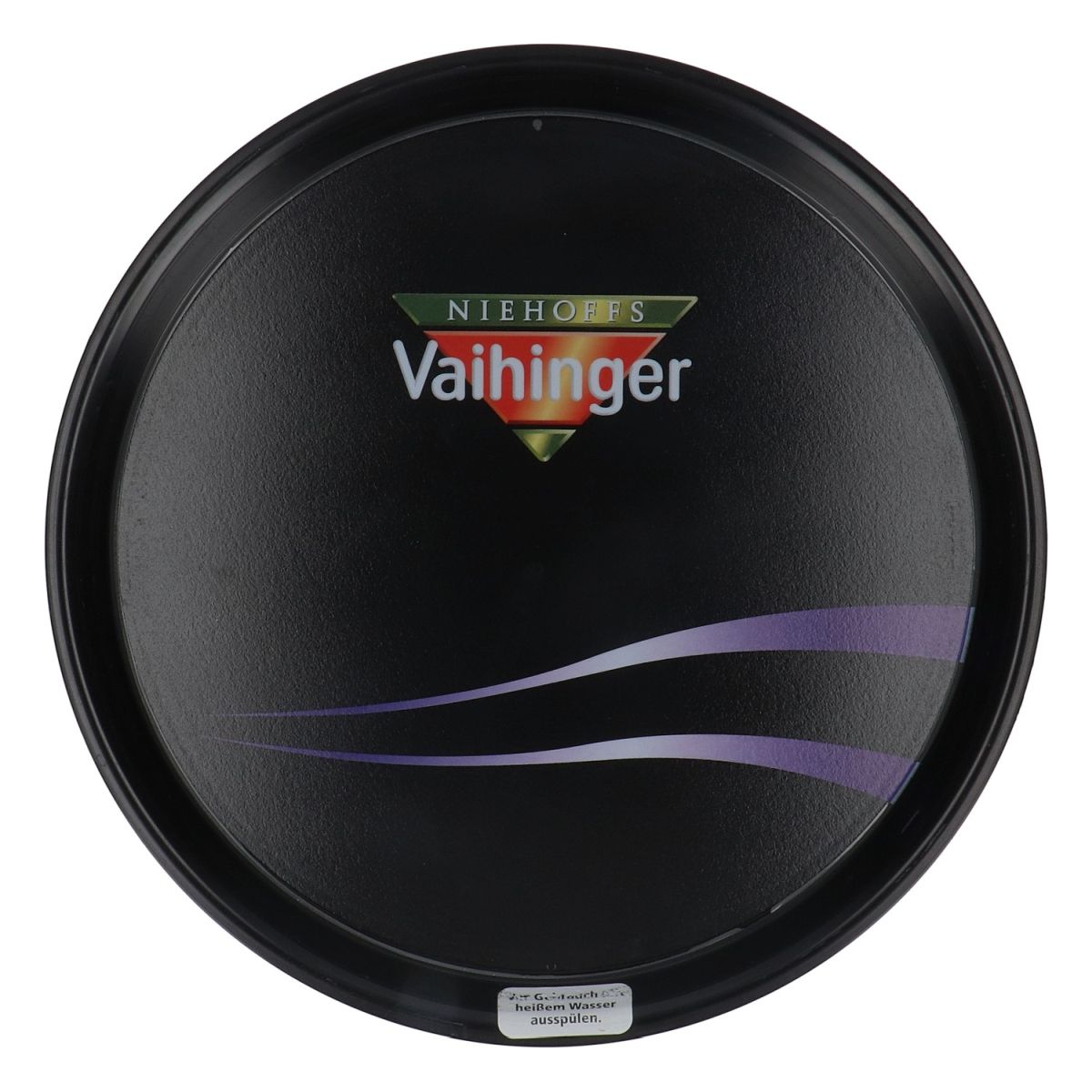 Vaihinger Juice Serving Tray Waiter's Tray Black Round Design