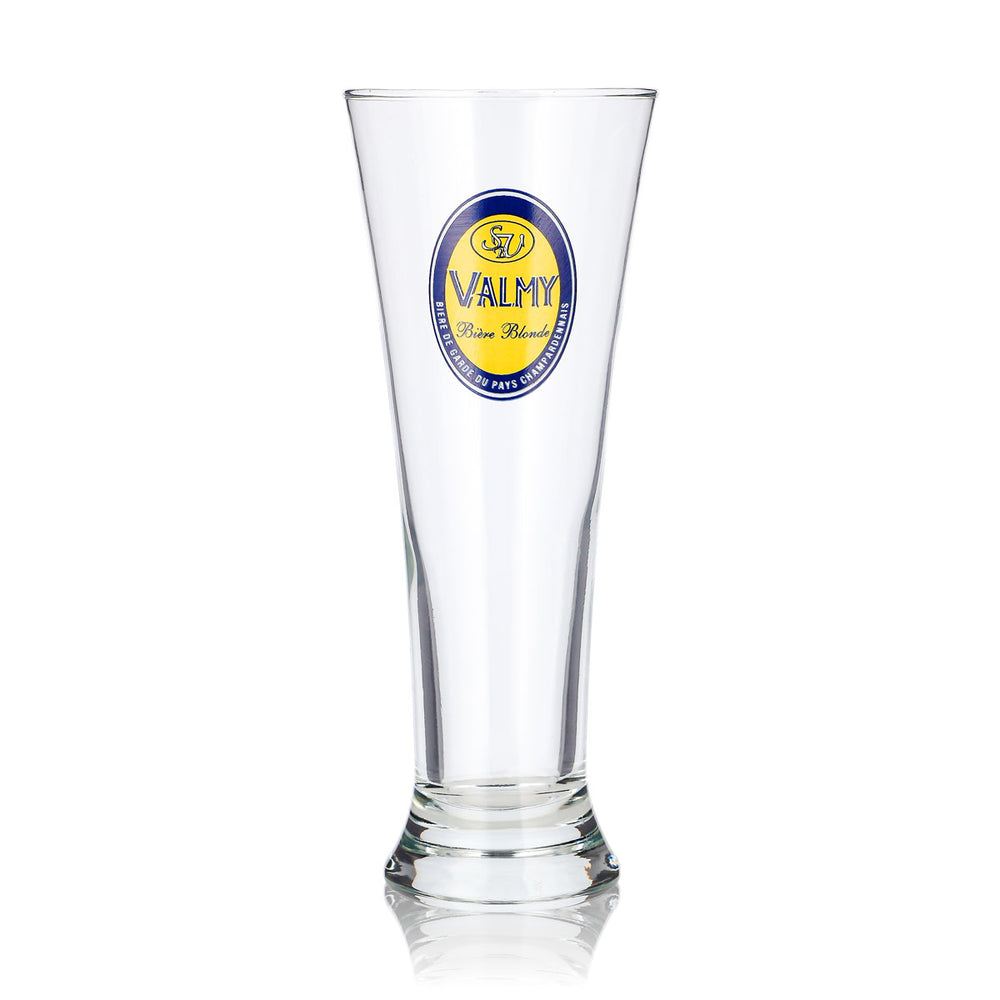 Valmy Beer Glass, 0.25 L, Goblet, Yellow Logo, Long Drink, Durabor