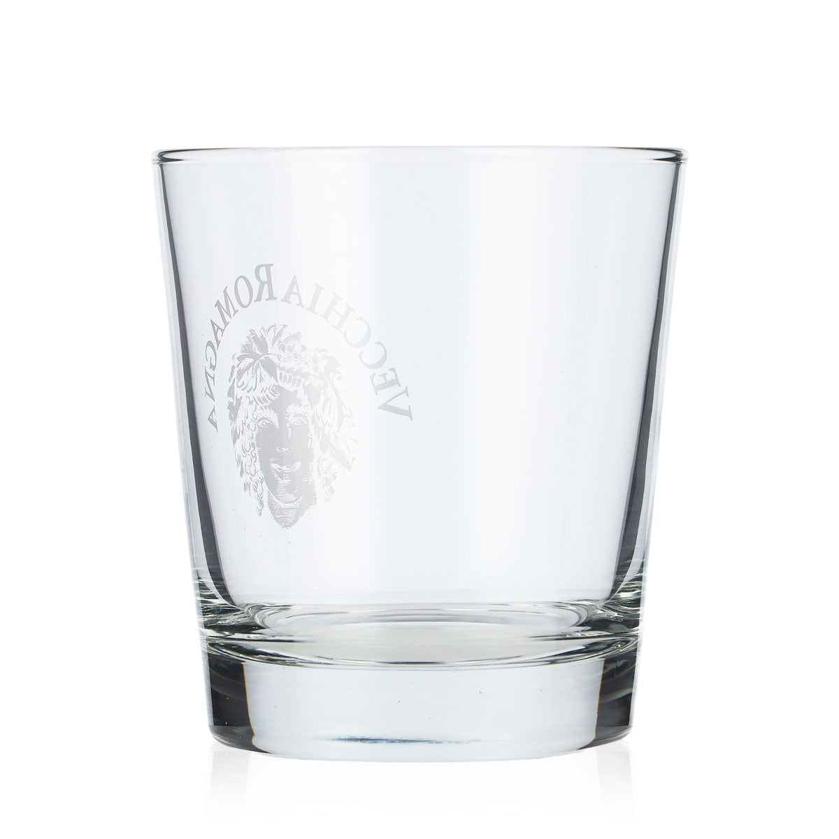 Vecchia Romagna Cognac Glass Tumbler Glass 0.3l white logo – View 3