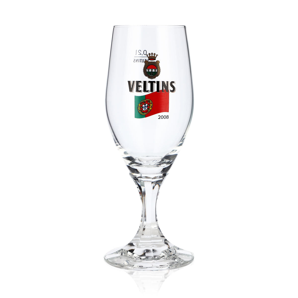 Veltins Beer Glass, 0.2 L, 2008 European Championship Portugal Special Edition Pint Glass