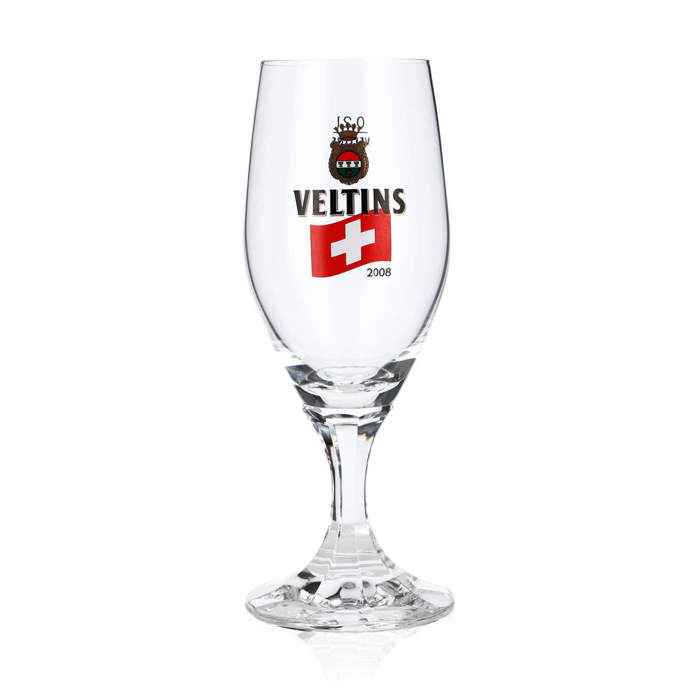 Veltins Beer Glass, 0.2 L, 2008 European Championship Switzerland Special Edition Beer Glass, Pilsner Glass