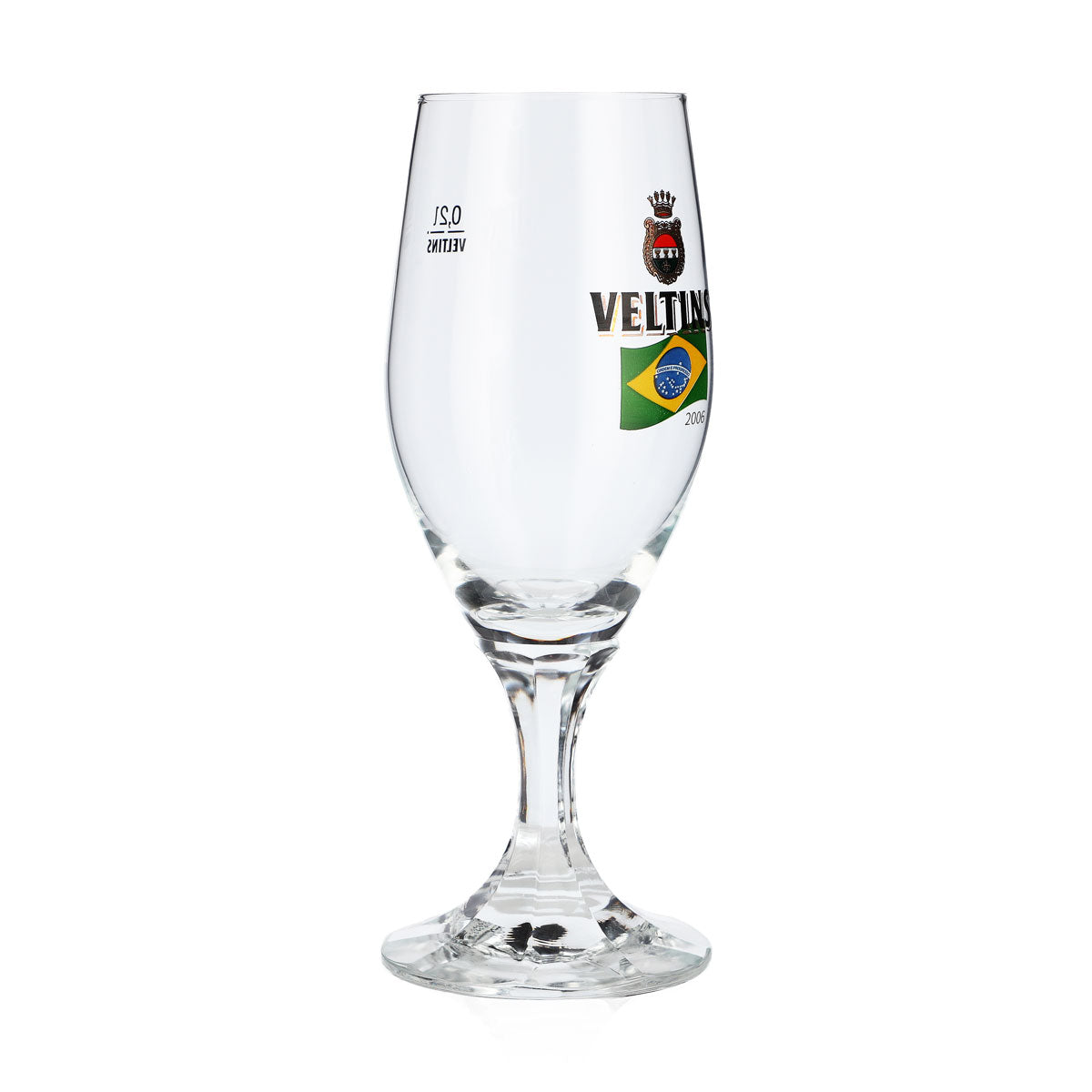 Veltins Beer Glass, 0.2 L, 2006 World Cup Brazil Special Edition Pint Glass – View 2