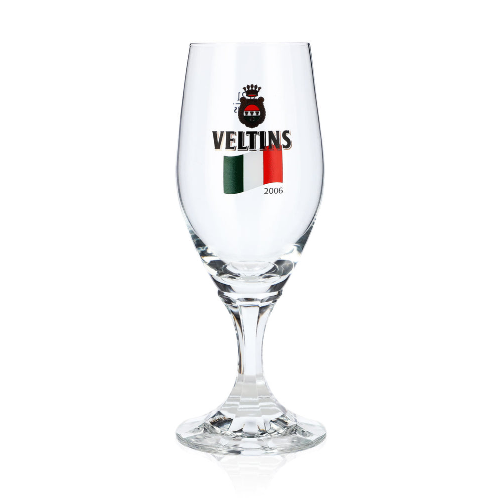 Veltins Beer Glass, 0.2 L, 2006 World Cup Italy Special Edition Beer Glass, Pilsner Glass