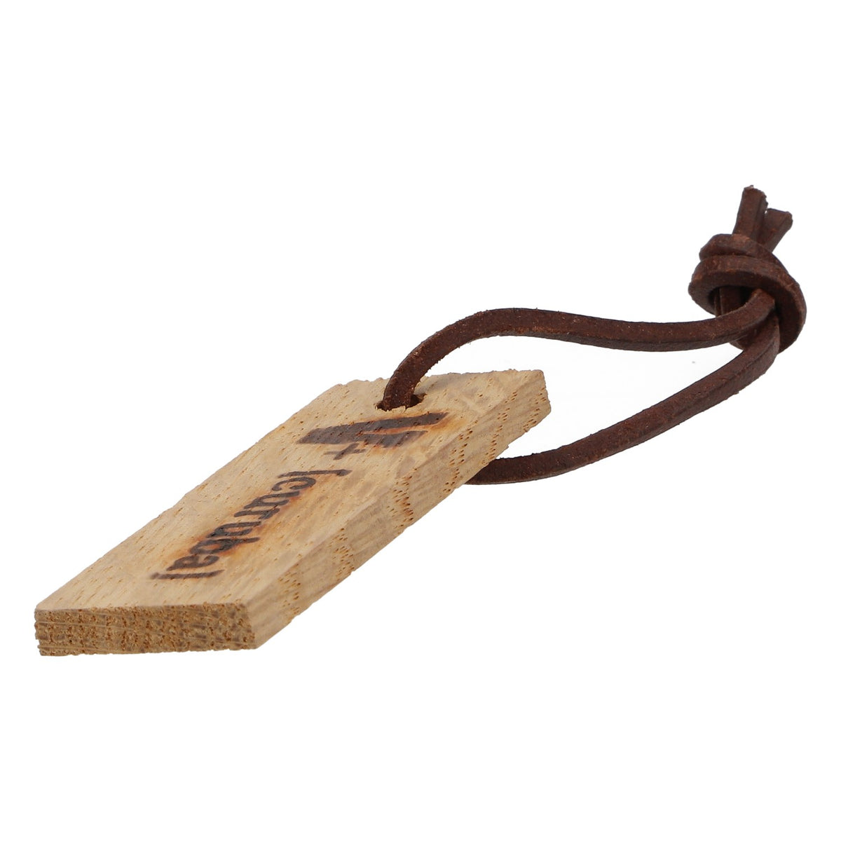 Veltins V+ Beer Key Ring Leather Strap Wood The Floating "V+ curuba" – View 3