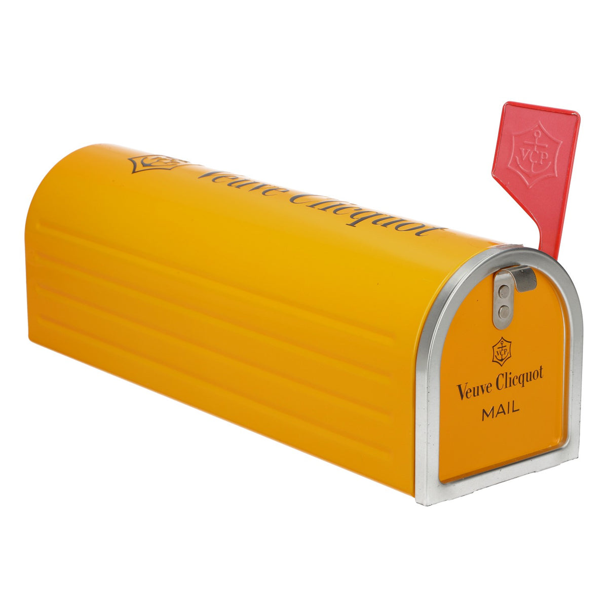 Veuve Clicquot Champagne Bottle Box, US Mailbox Style, Metal, Orange – View 2