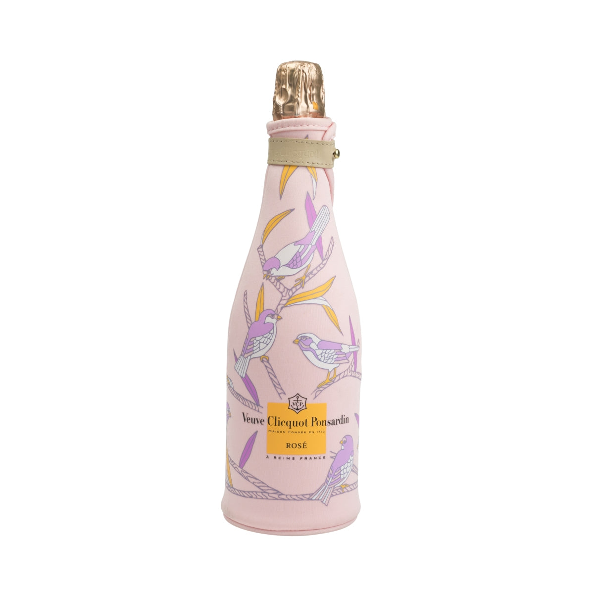 Veuve Clicquot Champagne Bottle Cover Rose Flowers Ice Jacket Cooler