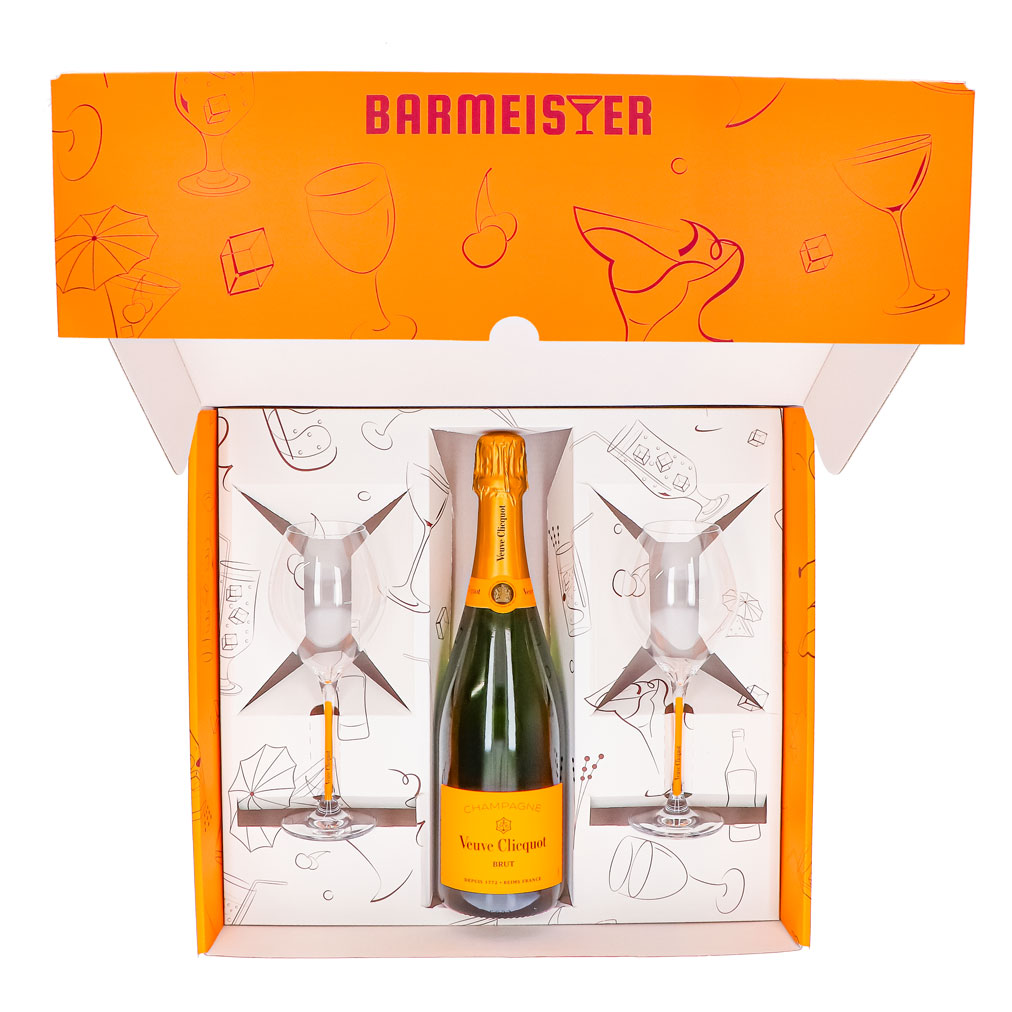 Veuve Clicquot Champagne Gift Set 0.75l 12.5% + Flute 0.1l yellow stem I Orange – View 3