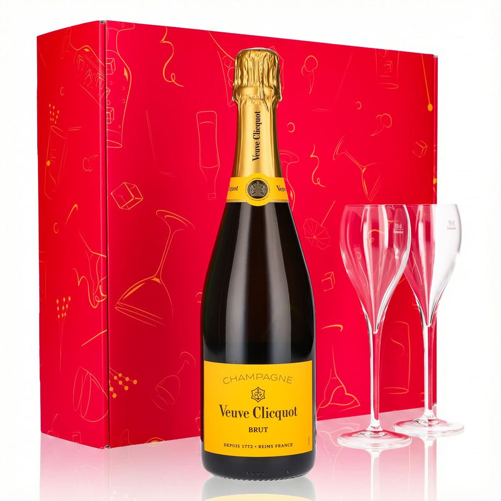 Veuve Clicquot Champagne Gift Set 0.75l 12.5% + Flute 0.1l clear I Pink