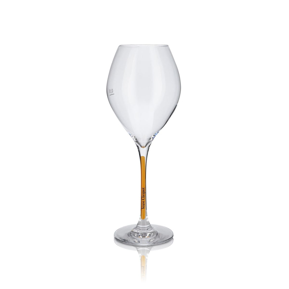Veuve Clicquot Champagne Glass Trendy Prestige Yellow 280 ml Flute with orange stem