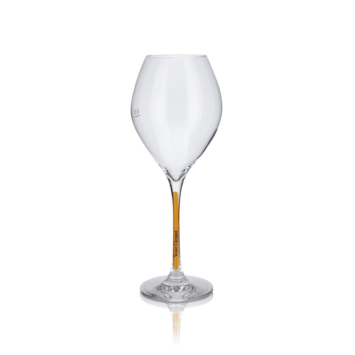 Veuve Clicquot Champagne Glass Trendy Prestige Yellow 280 ml Flute with orange stem