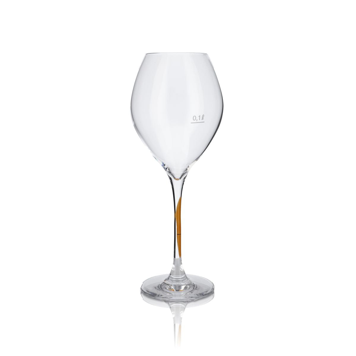 Veuve Clicquot Champagne Glass Trendy Prestige Yellow 280 ml Flute with orange stem – View 2