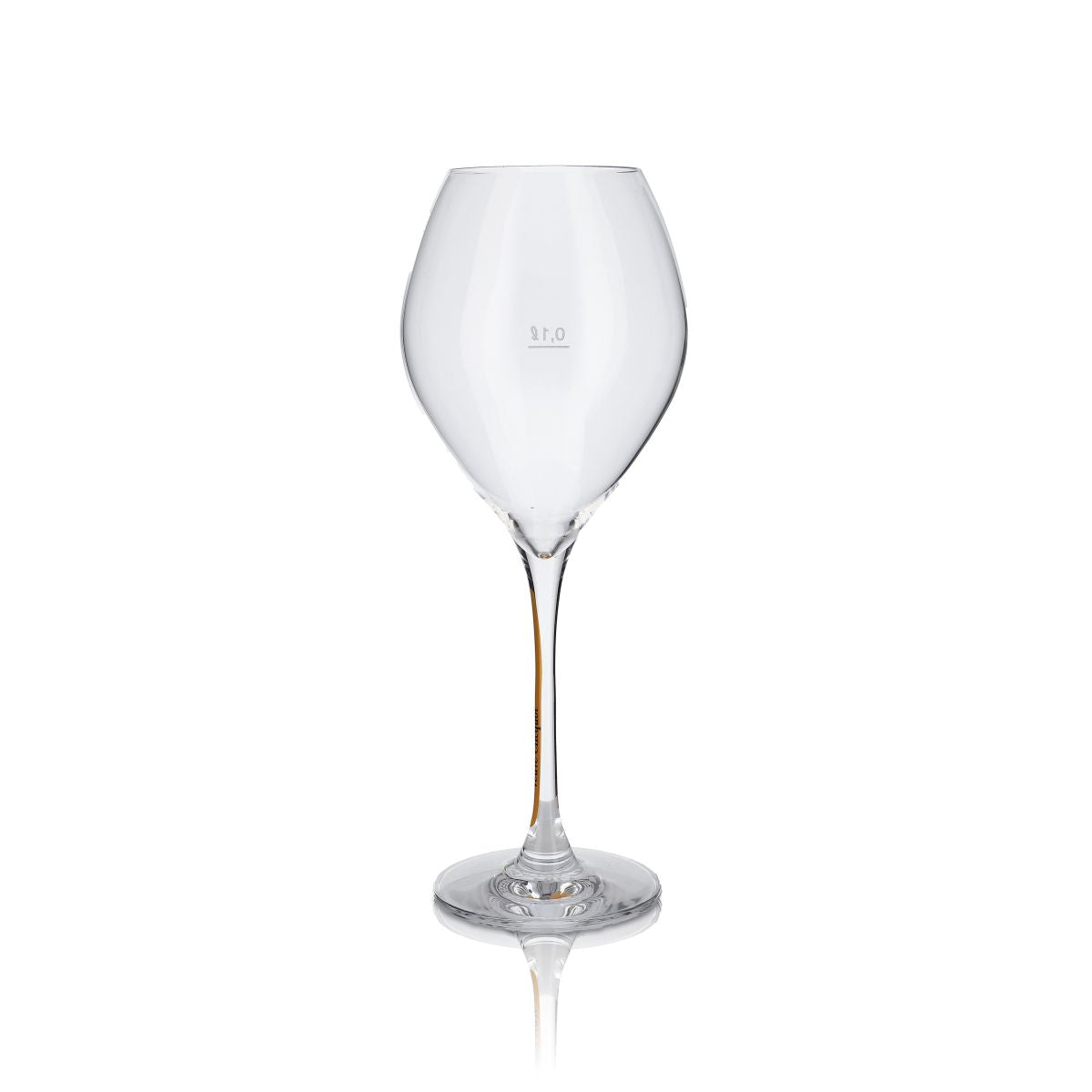 Veuve Clicquot Champagne Glass Trendy Prestige Yellow 280 ml Flute with orange stem – View 3