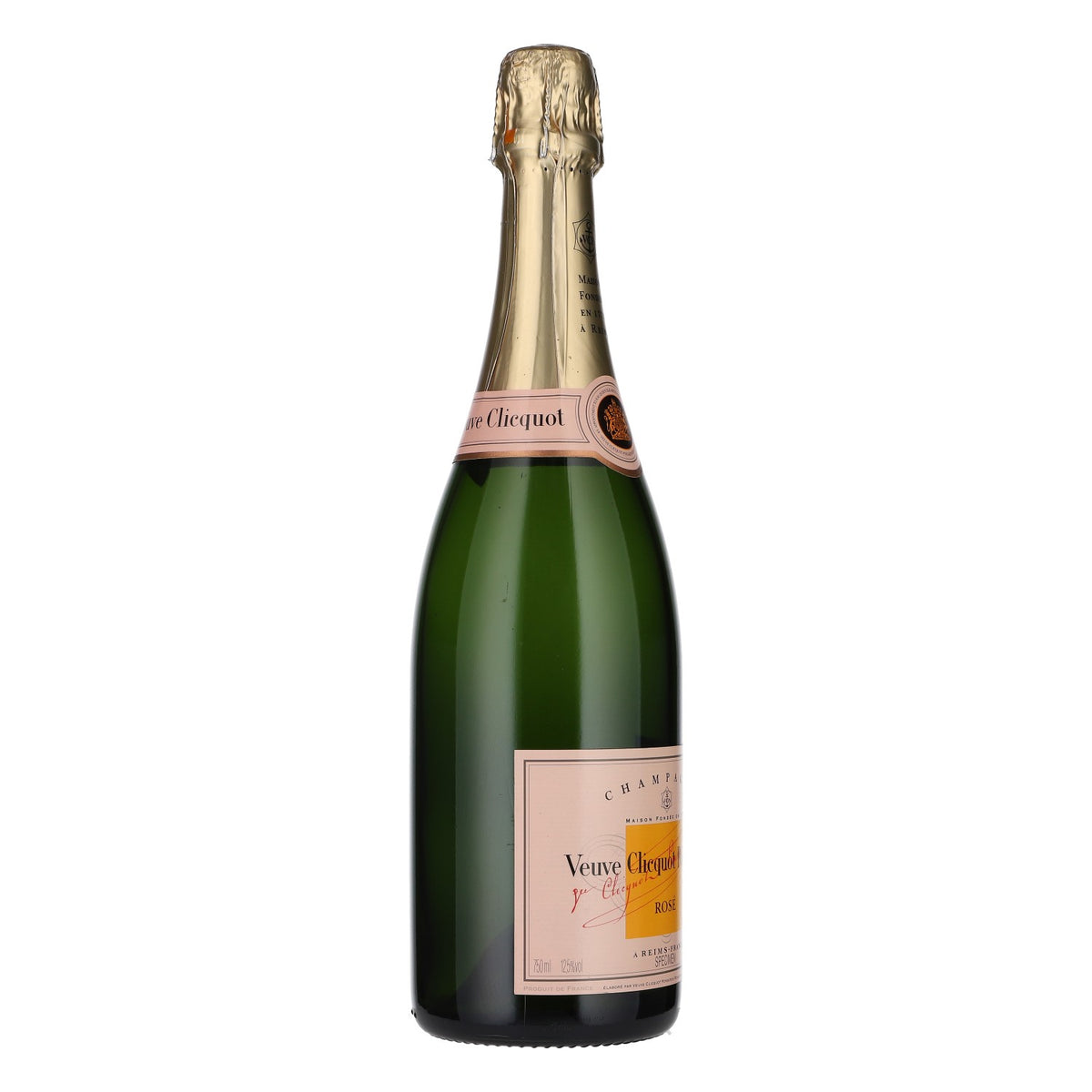 Veuve Clicquot Champagne Display Bottle, 0.75 L, Empty, Rosé, New, Orange Glass – View 2